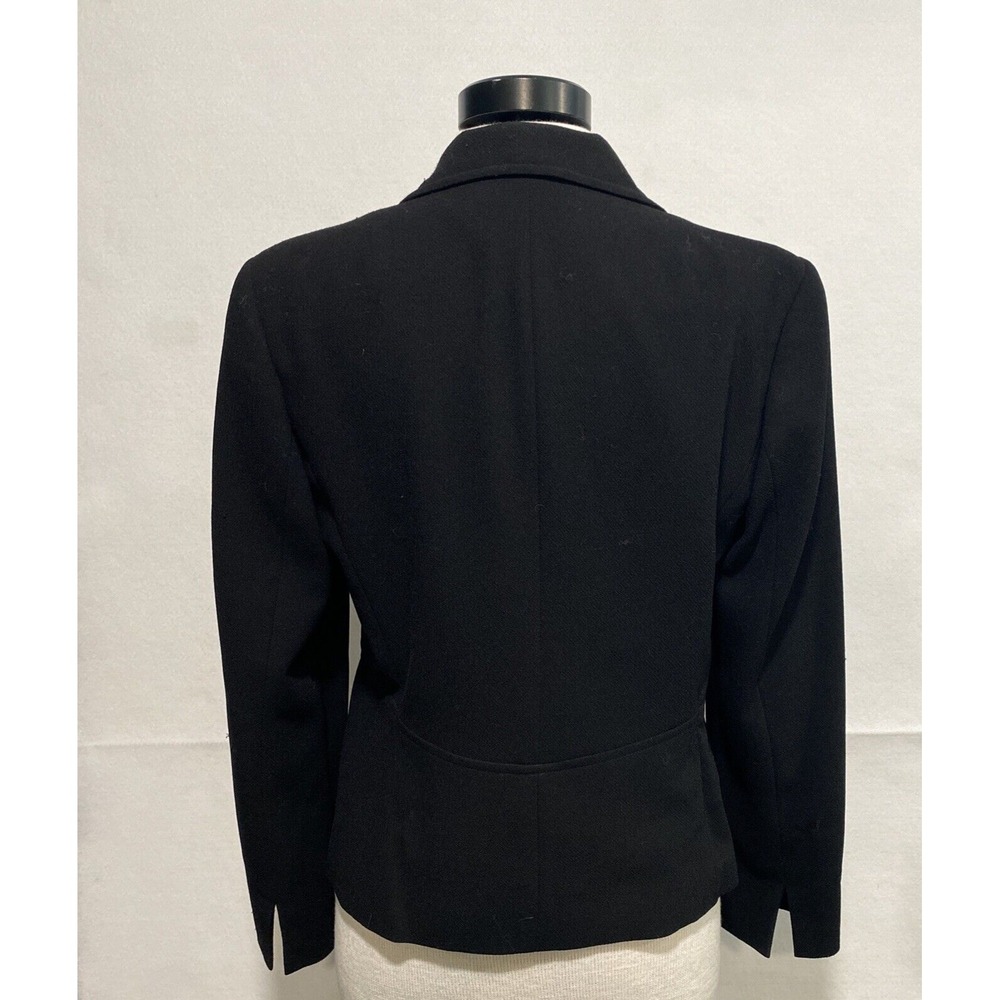 Emma James‎ Women's 10 Black Button Crepe Texture Blazer Career Slit Sleeves - Picture 3 of 10